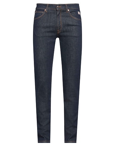 ROŸ ROGER'S Denim trousers Blue 87% Cotton, 11% Polyester, 2% Rubber