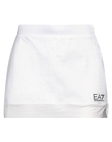 EA7 Mini skirt White 90% Polyester, 10% Elastane