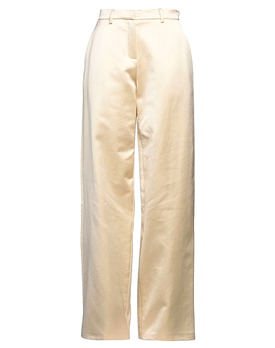MAGDA BUTRYM Casual trouser Ivory 57% Cotton, 43% Viscose