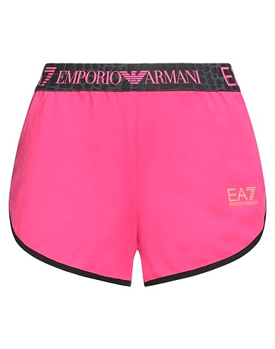 EA7 Shorts & Bermuda Fuchsia 50% Polyester, 24% Cotton, 23% Modal, 3% Elastane
