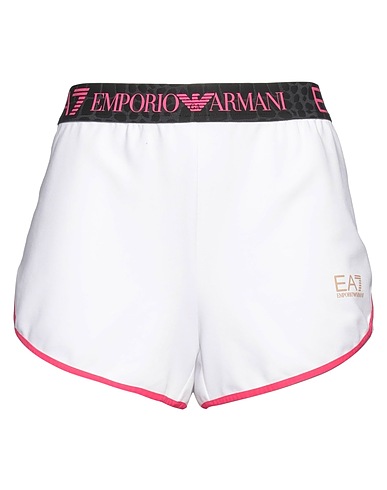 EA7 Shorts & Bermuda White 50% Polyester, 24% Cotton, 23% Modal, 3% Elastane
