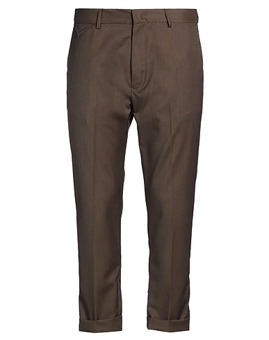 LOW BRAND Casual trouser Dark brown 100% Virgin Wool