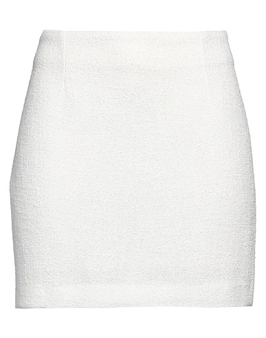 TAGLIATORE 02-05 Mini skirt White 87% Polyester, 13% Linen