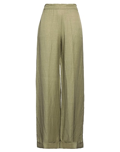 WHYCI Casual trouser Military green 35% Viscose, 33% Linen, 32% Rayon