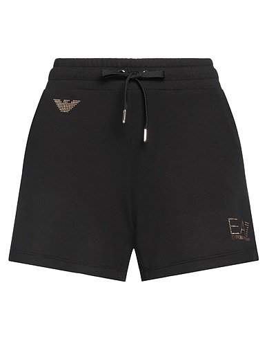 EA7 Athletic shorts Black 60% Polyester, 36% Viscose, 4% Elastane