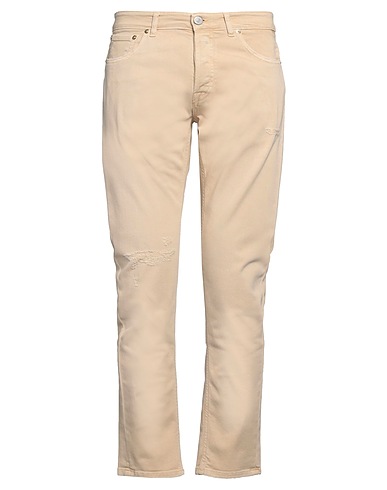 PMDS PREMIUM MOOD DENIM SUPERIOR Denim trousers Beige 98% Cotton, 2% Elastane