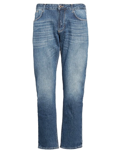 EMPORIO ARMANI Denim pants Blue 99% Cotton, 1% Elastane