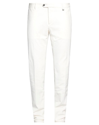 TOMBOLINI Casual trouser White 98% Cotton, 2% Elastane