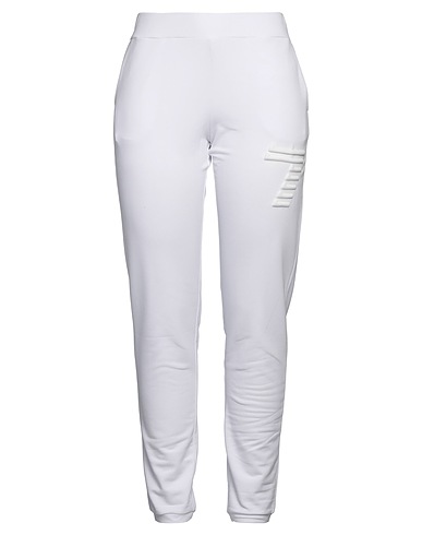 EA7 Casual pants White 96% Cotton, 4% Elastane