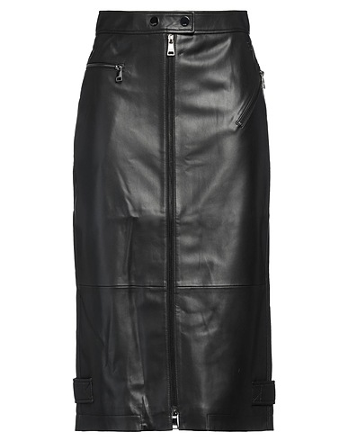 KARL LAGERFELD Midi skirt Black 100% Polyester, Polyurethane