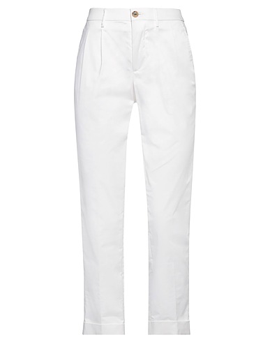 BERWICH Casual trouser White 97% Cotton, 3% Elastane