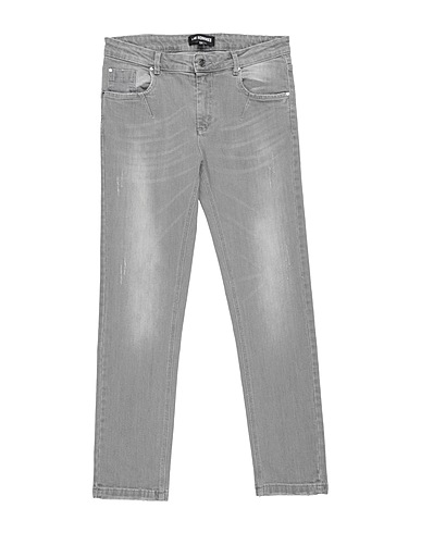 LES HOMMES Denim trousers Grey 99% Cotton, 1% Elastane