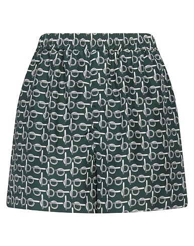 BURBERRY Shorts & Bermuda Dark green 100% Silk
