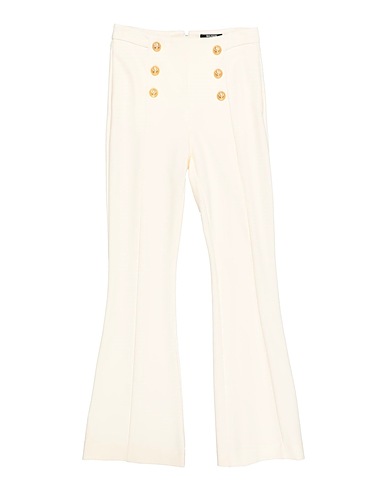 BALMAIN Casual trouser Ivory 68% Viscose, 28% Polyamide, 4% Elastane