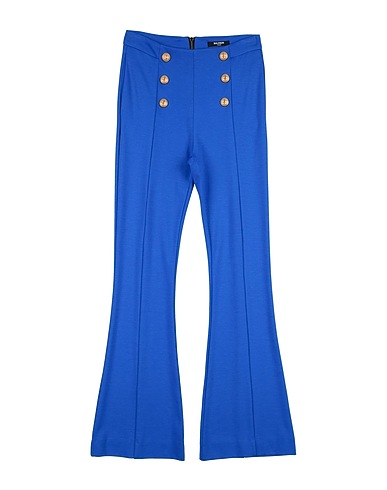 BALMAIN BOTTOMWEAR Bright blue 68% Viscose, 28% Polyamide, 4% Elastane