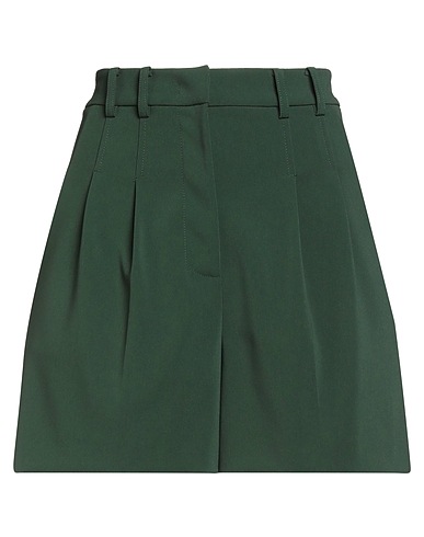 PATRIZIA PEPE Shorts & Bermuda Dark green 97% Polyester, 3% Elastane