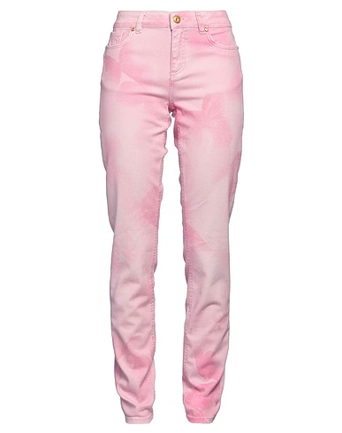BLUMARINE Denim trousers Pink 98% Cotton, 2% Elastane