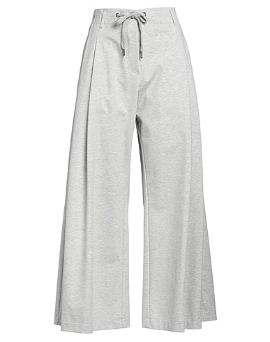 BRUNELLO CUCINELLI Casual trouser Light grey 65% Cotton, 29% Polyamide, 6% Elastane, Acetate, Silk