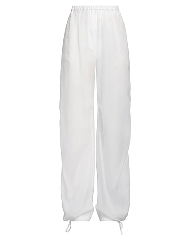 FERRAGAMO Pantalone Bianco 71% Seta, 29% Poliammide