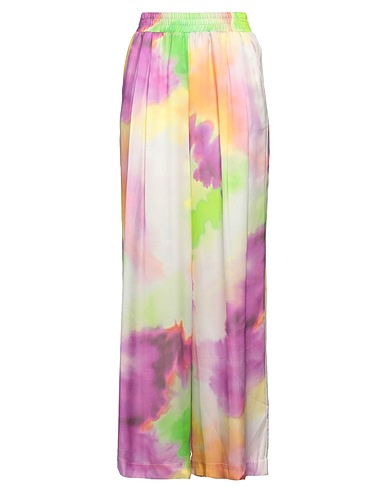 TWINSET Casual pants U&B Lime green 100% Viscose, Acetate