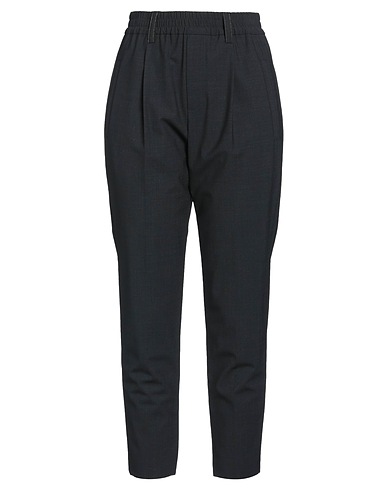 BRUNELLO CUCINELLI Casual pants Charcoal 75% Virgin Wool, 23% Polyamide, 2% Elastane