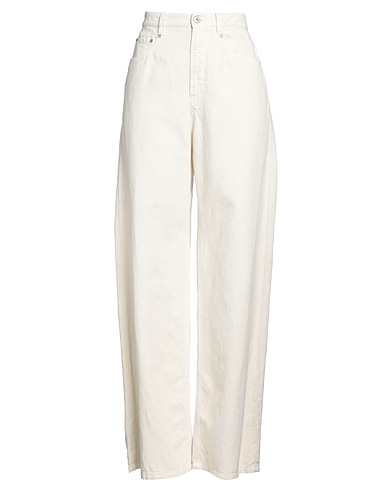 BRUNELLO CUCINELLI パンツ アイボリー コットン 60% / リネン 40%