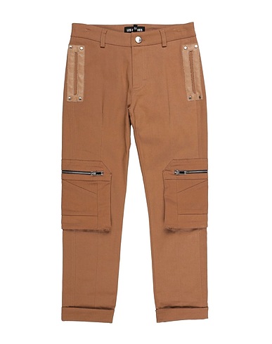 LES HOMMES Casual trouser Camel 97% Cotton, 3% Elastic fibres