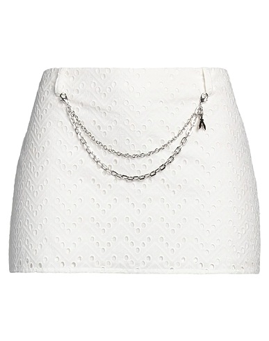 PATRIZIA PEPE Mini skirt White 100% Cotton