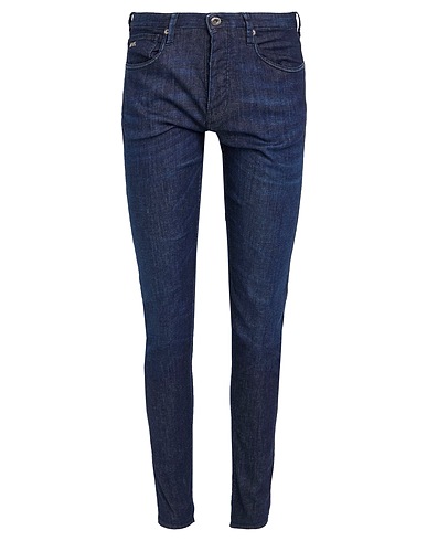 EMPORIO ARMANI Denim trousers Blue 98% Cotton, 2% Elastane