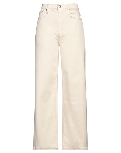 RAG & BONE Denim trousers Cream 77% Cotton, 16% Lyocell, 5% Polyester, 2% Elastane