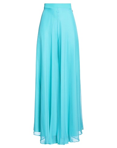 ALMA SANCHEZ Casual trouser Turquoise 100% Polyester