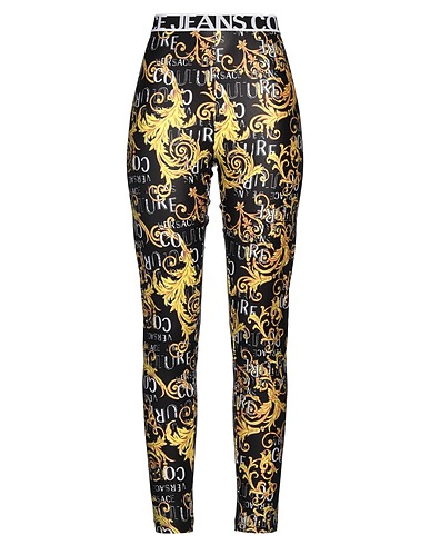 VERSACE JEANS COUTURE Leggings Black 80% Polyester, 20% Elastane