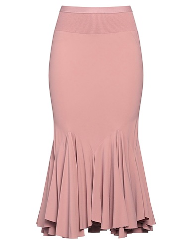 RICK OWENS Midi skirt Antique rose 64% Acetate, 36% Silk, Polyamide