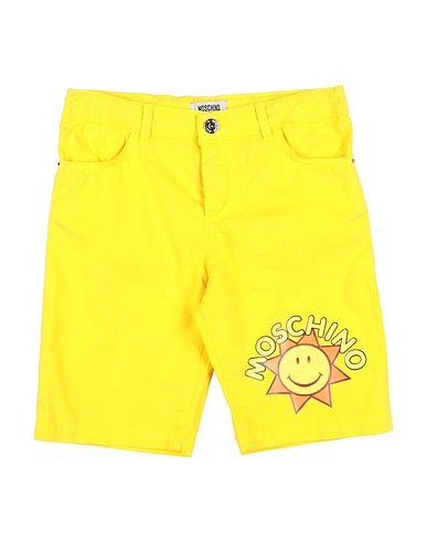 MOSCHINO KID Shorts & Bermuda Yellow 100% Cotton