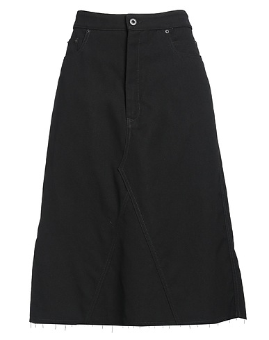 RICK OWENS Midi skirt Black 100% Polyester