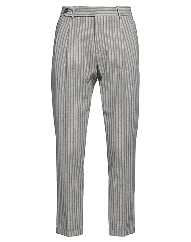 MESSAGERIE Casual pants Grey 80% Cotton, 10% Linen, 10% Acrylic