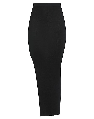 RICK OWENS Long skirt Black 97% Cashmere, 2% Polyamide, 1% Elastane