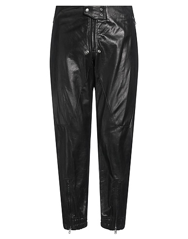 RICK OWENS Casual trouser Black 100% Calfskin