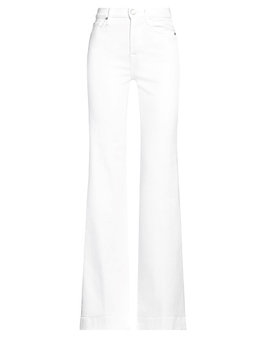 7 FOR ALL MANKIND Denim pants White 81% Cotton, 11% Lyocell, 6% Elastomultiester, 2% Elastane