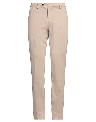MANUEL RITZ Casual pants Beige 98% Cotton, 2% Elastane