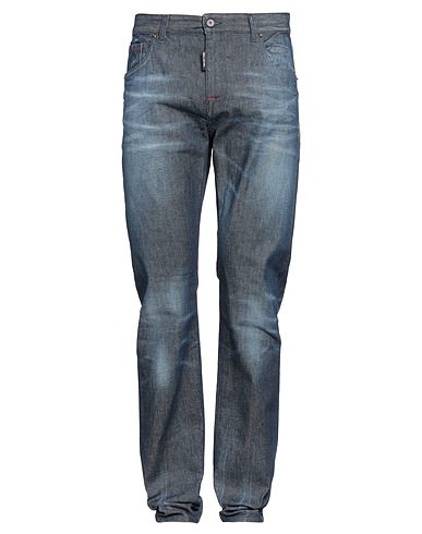 TAKESHY KUROSAWA Denim pants Blue 98% Cotton, 2% Elastane
