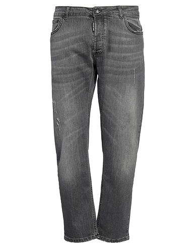 TAKESHY KUROSAWA Denim pants Black 98% Cotton, 2% Elastane