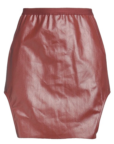RICK OWENS Mini skirt Tan 91% Cotton, 6% Elastane, 3% Rubber