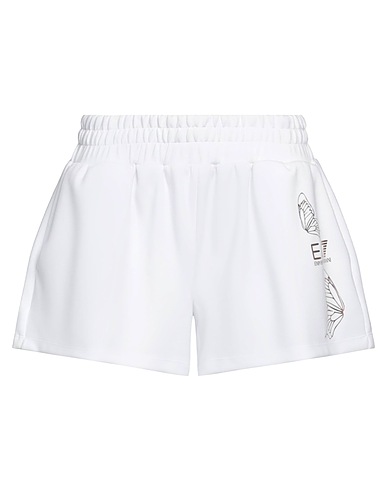 EA7 Shorts & Bermuda Bianco 47% Poliestere, 45% Modal, 8% Elastan