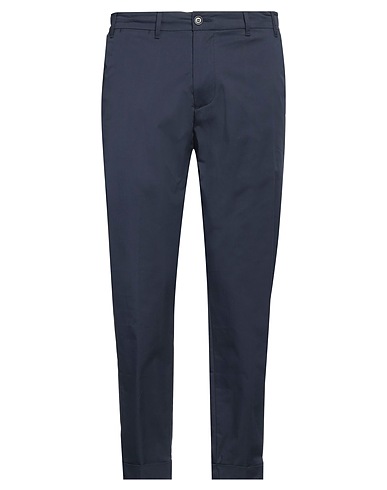 EREDI DEL DUCA Casual trouser Navy blue 66% Cotton, 31% Polyamide, 3% Elastane