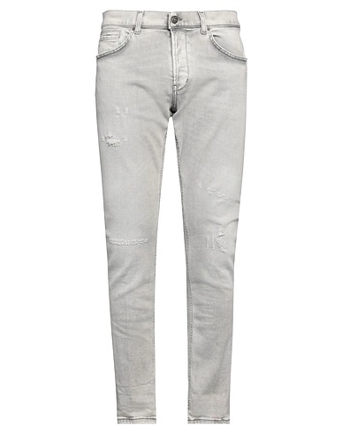DONDUP Denim pants Light grey 97% Cotton, 3% Elastane