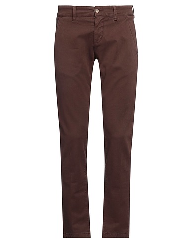 TAKE-TWO Casual trouser Brown 98% Cotton, 2% Elastane