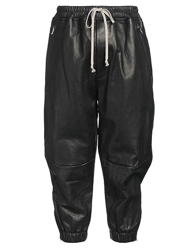 RICK OWENS Casual trouser Black 100% Lambskin