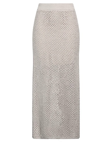 BRUNELLO CUCINELLI Maxi Skirts Taupe 100% Cotton, Acetate, Silk