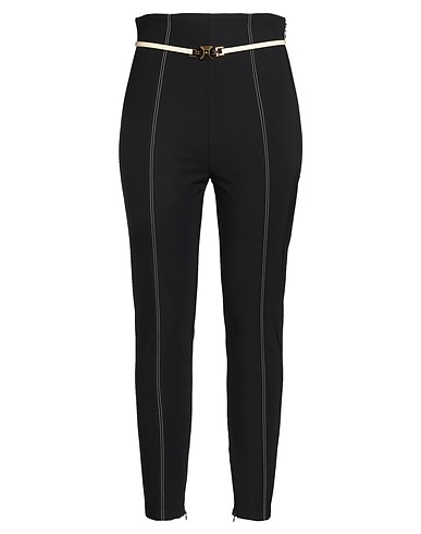 ELISABETTA FRANCHI Casual trouser Black 86% Polyamide, 14% Elastane